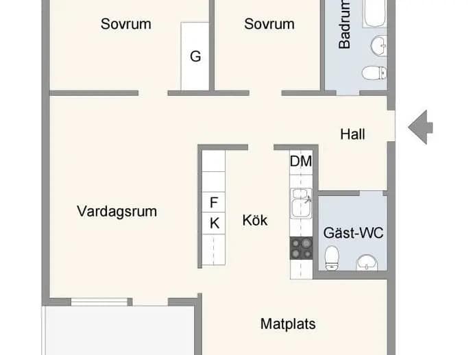 Floor plan for Björnbärsstigen 4