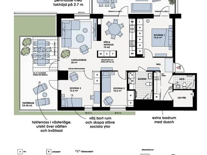 Floor plan for Rödklintsgatan 21A