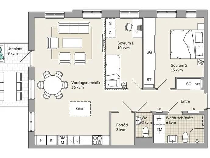Floor plan for Armeringsgatan 32
