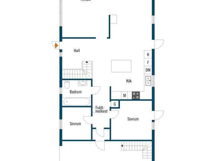 Planritning för Borres väg 3