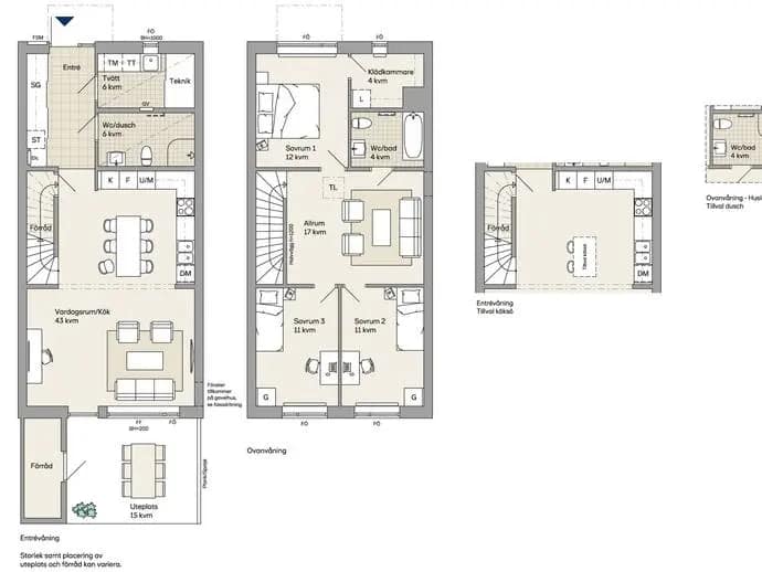Floor plan for Babordsgatan 23