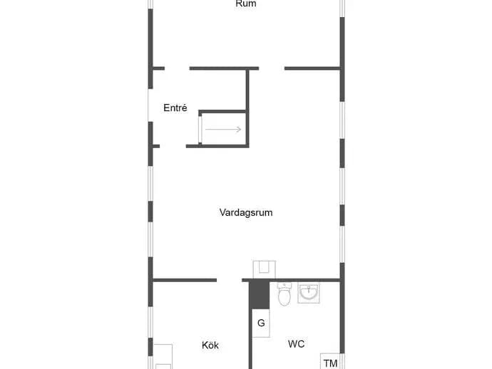 Planritning för Bunketoftavägen 85
