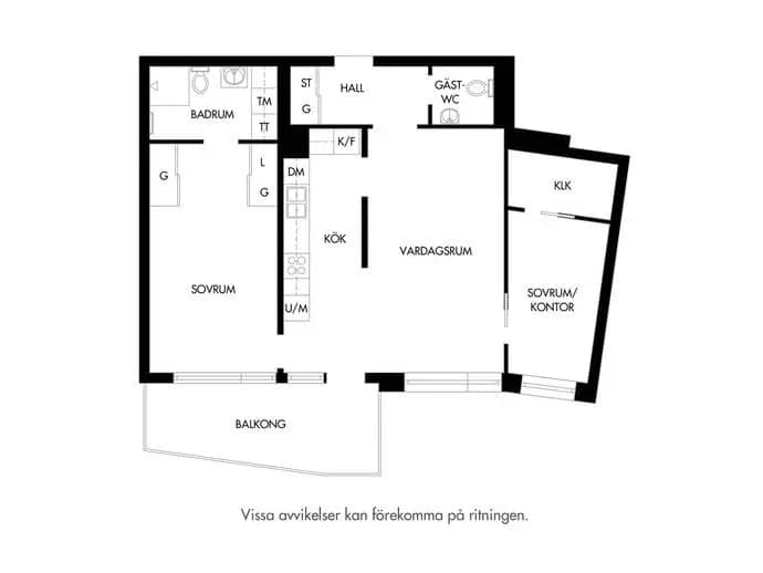 Floor plan for Bomgatan 17