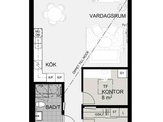 Floor plan for Rönnbärsgatan 4
