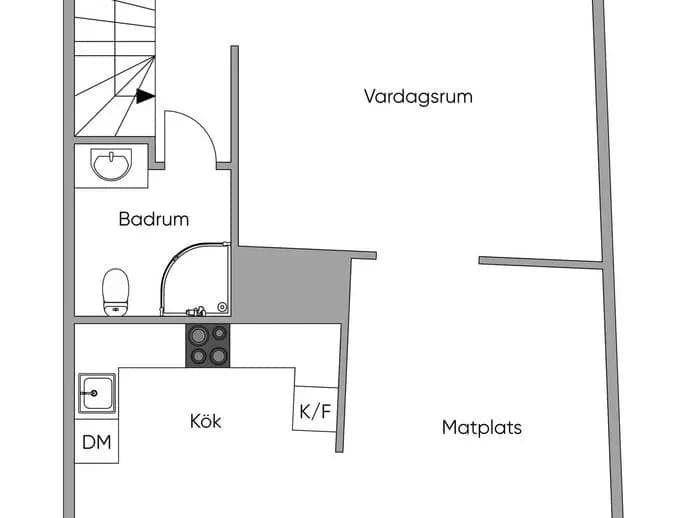 Floor plan for Gustavsgatan 36