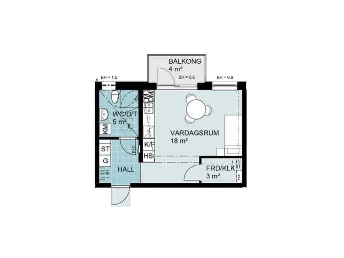 Floor plan for Parkallén