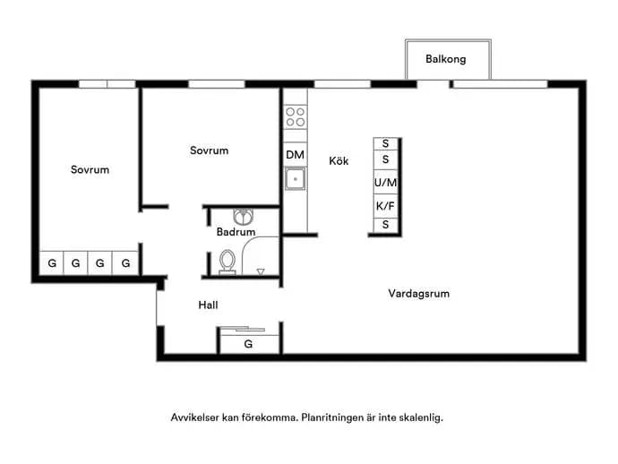 Planritning för Grönegatan 2