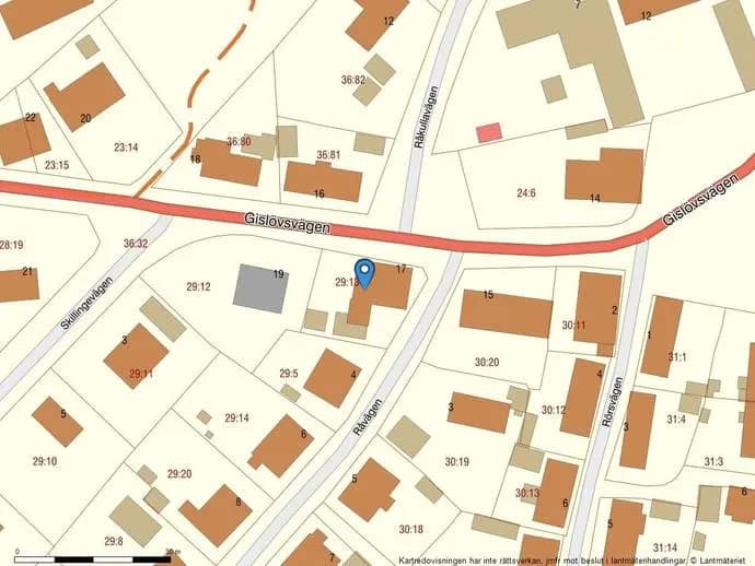 Planritning för Gislövsvägen 17