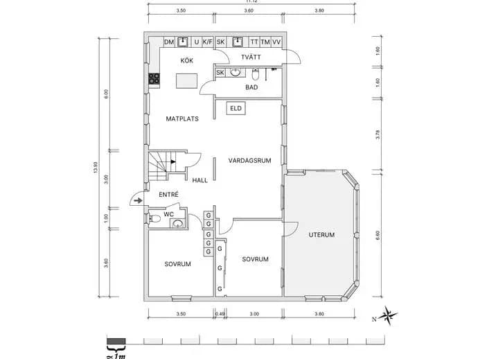 Floor plan for Kristoffers väg 14