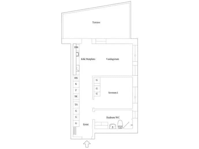 Planritning för Senderödsvägen 25