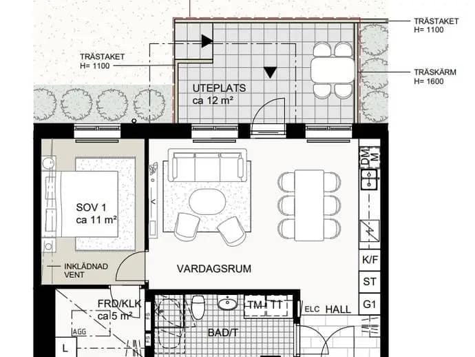Floor plan for Blåbärsgatan