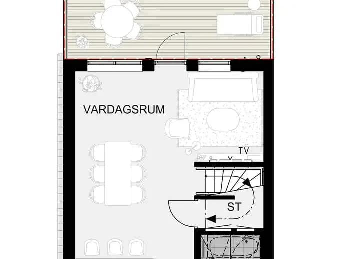 Floor plan for Slånbärsgatan 1
