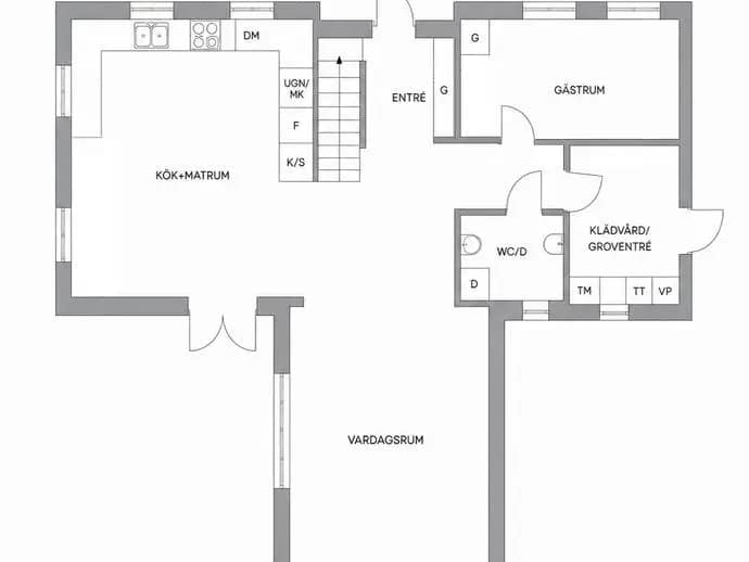 Floor plan for Grållevägen 8
