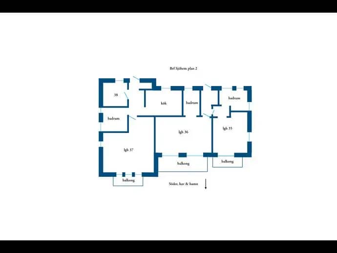 Planritning för Sjöhem 35 - Veckorna 9, 22