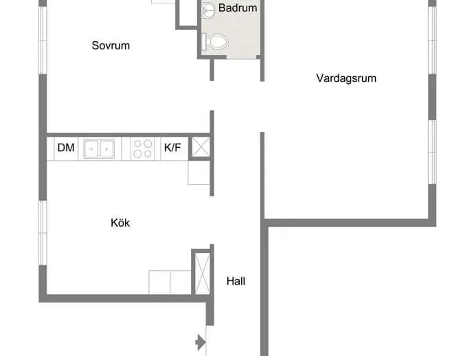 Floor plan for Blomstervägen 1B