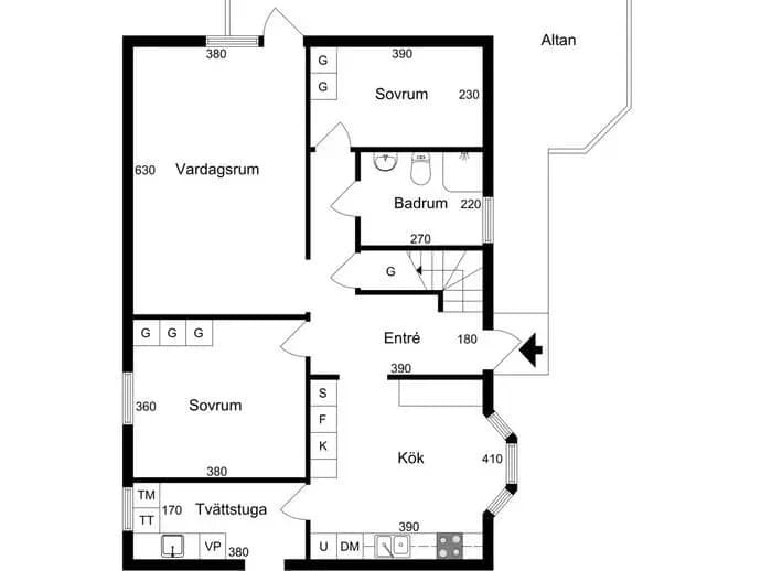 Floor plan for Skräddarns väg 15