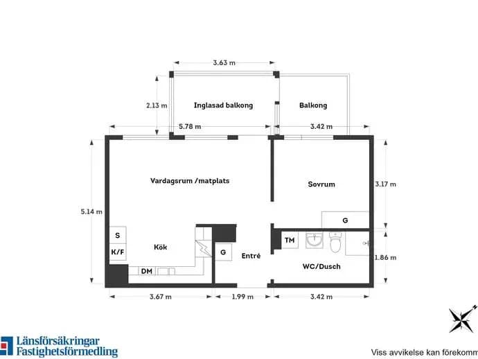 Floor plan for Palmträgatan 10