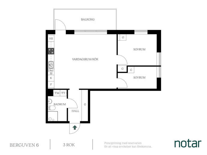 Floor plan for Berguven 6