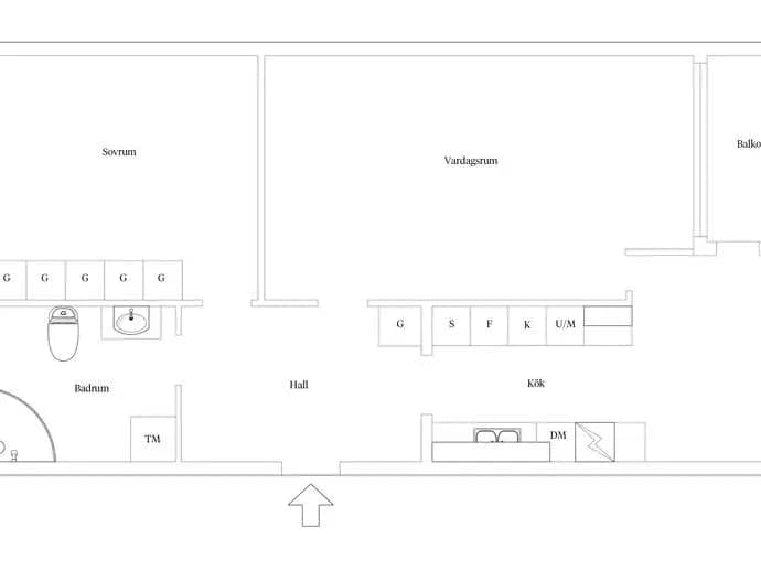 Planritning för Sägengatan 35