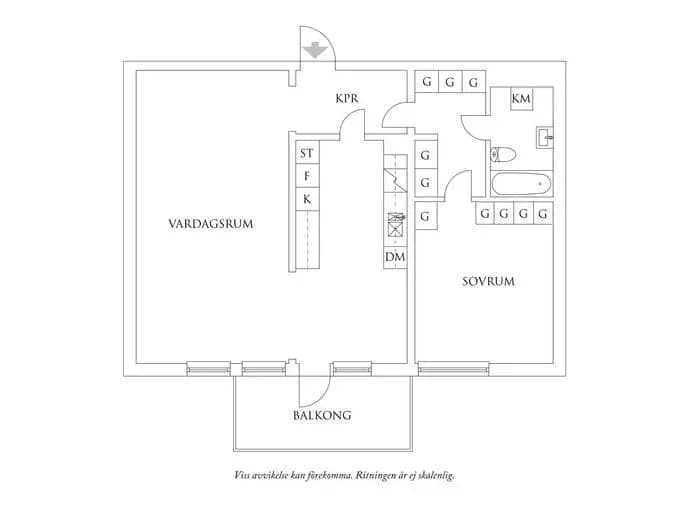 Planritning för Södra Vägen 17
