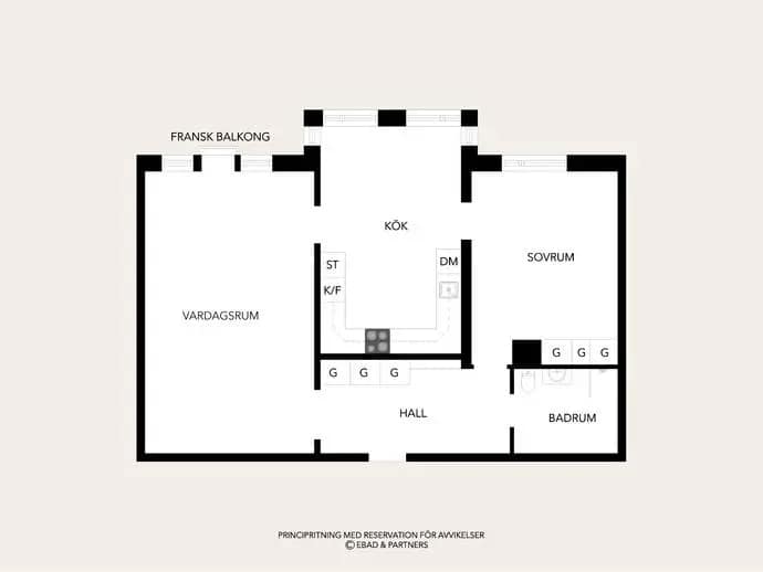 Floor plan for Nordenskiöldsgatan 23