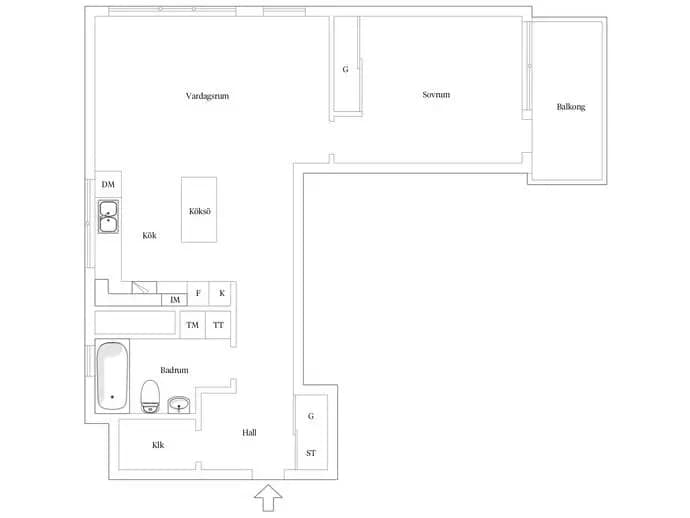 Floor plan for Gröna Annas gata 1