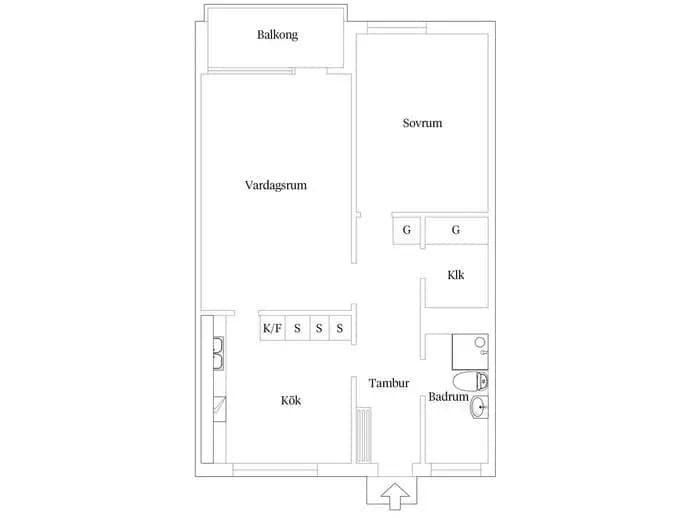 Floor plan for Körkarlens gata 8