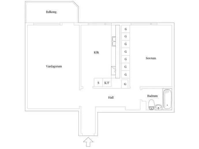 Planritning för Önskevädersgatan 55