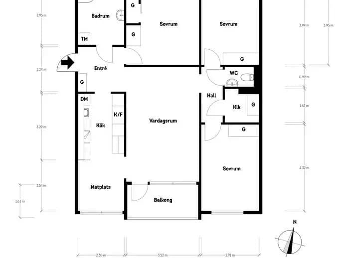 Planritning för Uppegårdsvägen 82