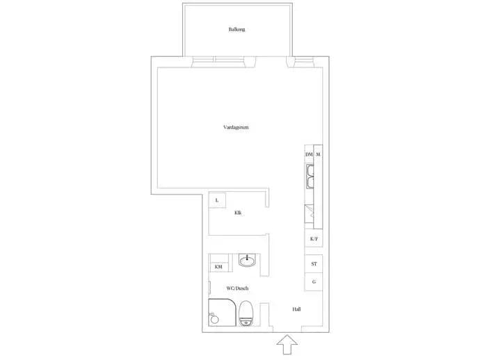 Floor plan for Grafiska vägen 4C