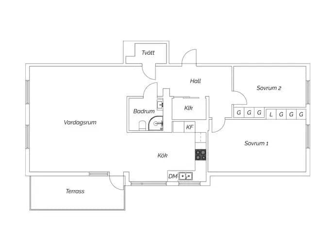 Floor plan for Bangatan 32