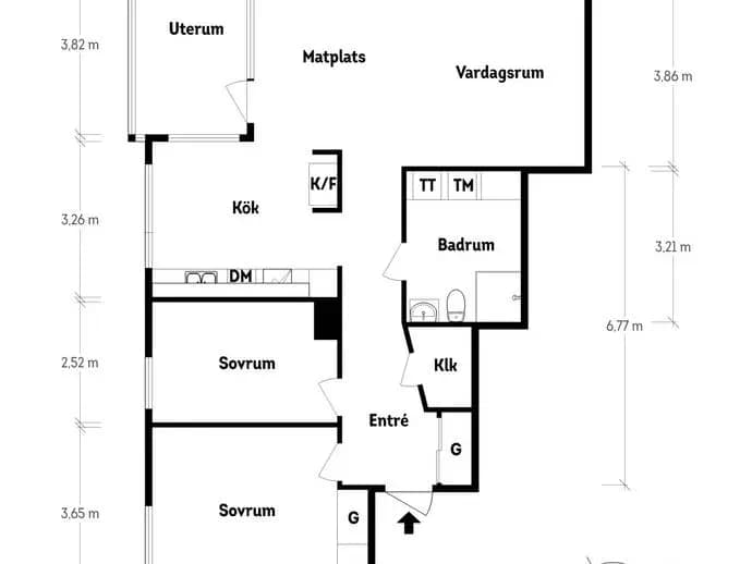 Floor plan for Transistorgatan 31