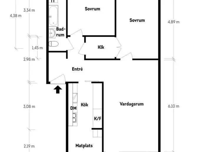 Planritning för Bergkristallsgatan 44