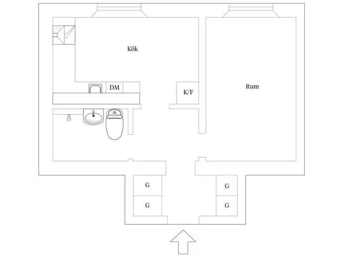 Floor plan for Lantmätaregatan 11B