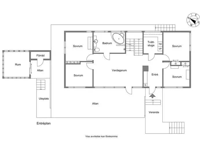 Planritning för Austvägen 11B