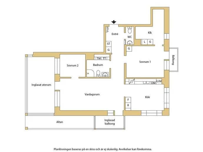 Floor plan for Guldmyntsgatan 20