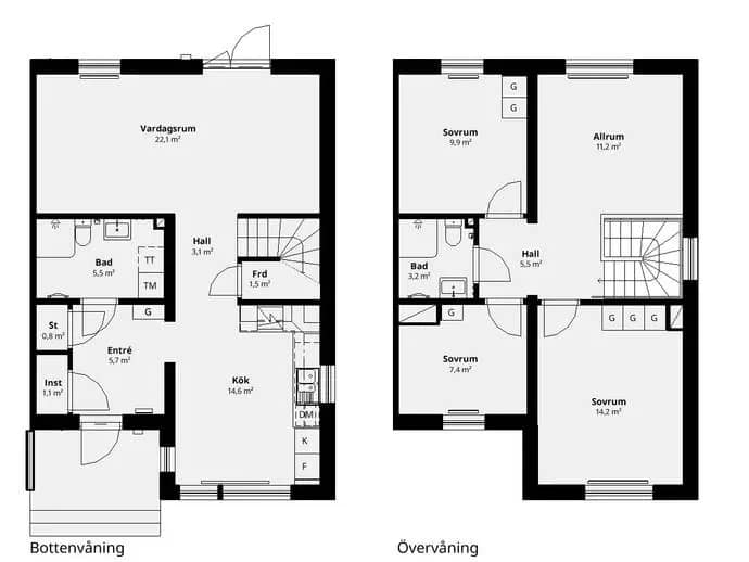 Floor plan for Dymlingsvägen 4