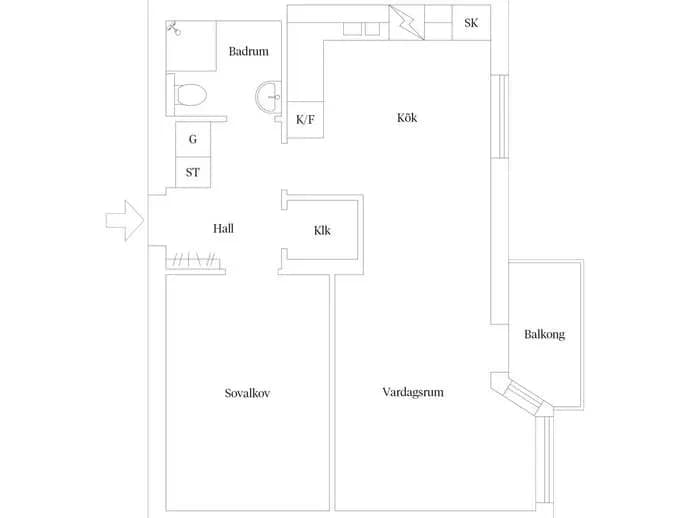 Planritning för Salabacksgatan 5B