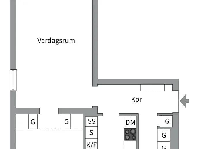 Planritning för Svartbäcksgatan 76A