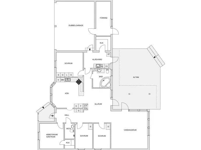Planritning för Fjuckby Nyåker 4