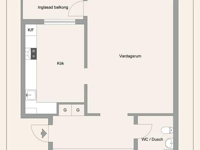 Planritning för Gröna gatan 27A