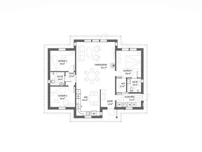 Planritning för Orrbol 48