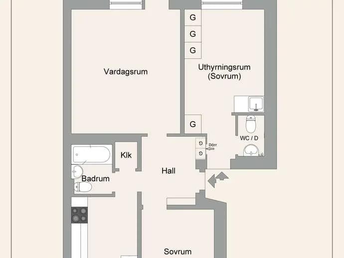 Planritning för Egilsgatan 17A
