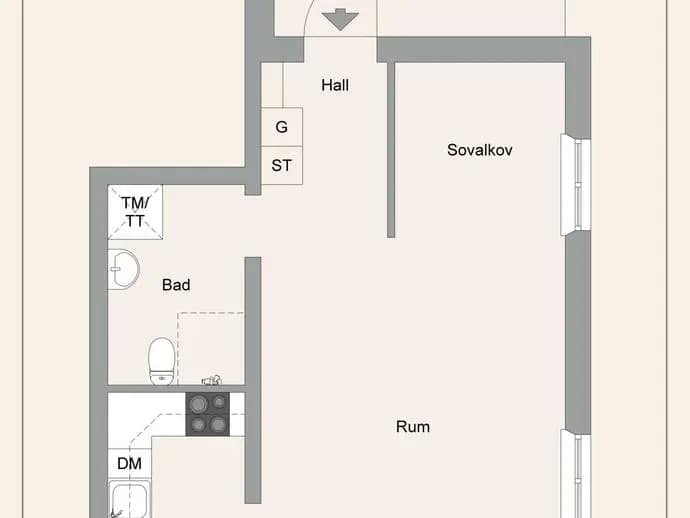 Planritning för Topeliusgatan 6A