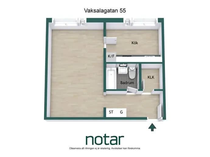 Planritning för Vaksalagatan 55