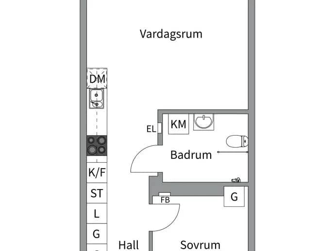 Planritning för Kvarntorget 1B