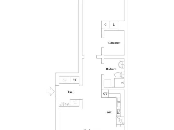 Planritning för Råbyvägen 55E