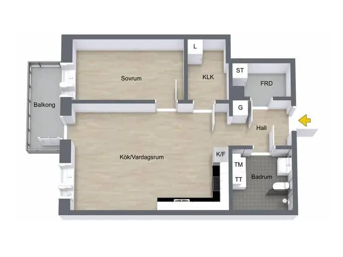 Planritning för Råbyvägen 41