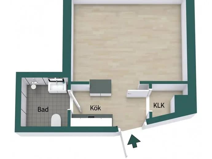 Planritning för Hjalmar Brantingsgatan 10A