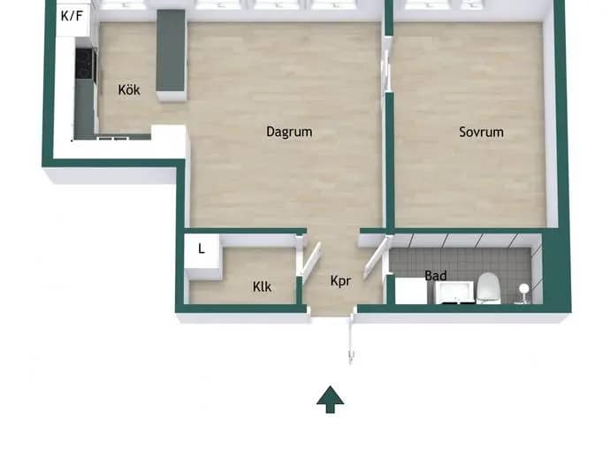 Planritning för Ritargatan 5